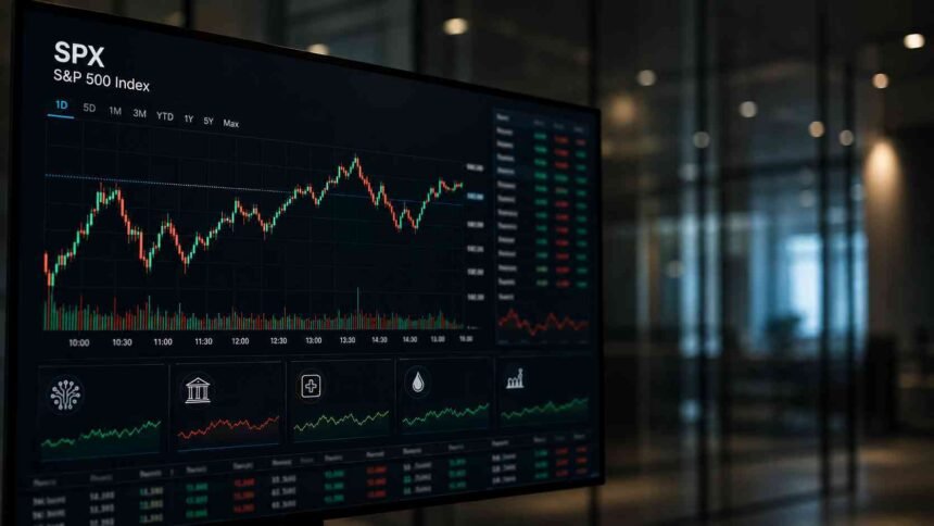 S&P 500 market chart and financial market analysis